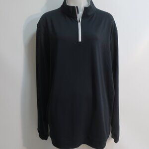 Peter Millar Black Quarter-Zip Shirt